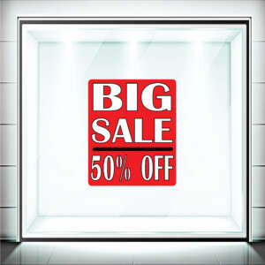 Αυτοκόλλητα Εκπτώσεων Big Sale Κόκκινο